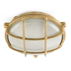 Aplique de exterior Noray, latón, Ø 19 cm, IP44