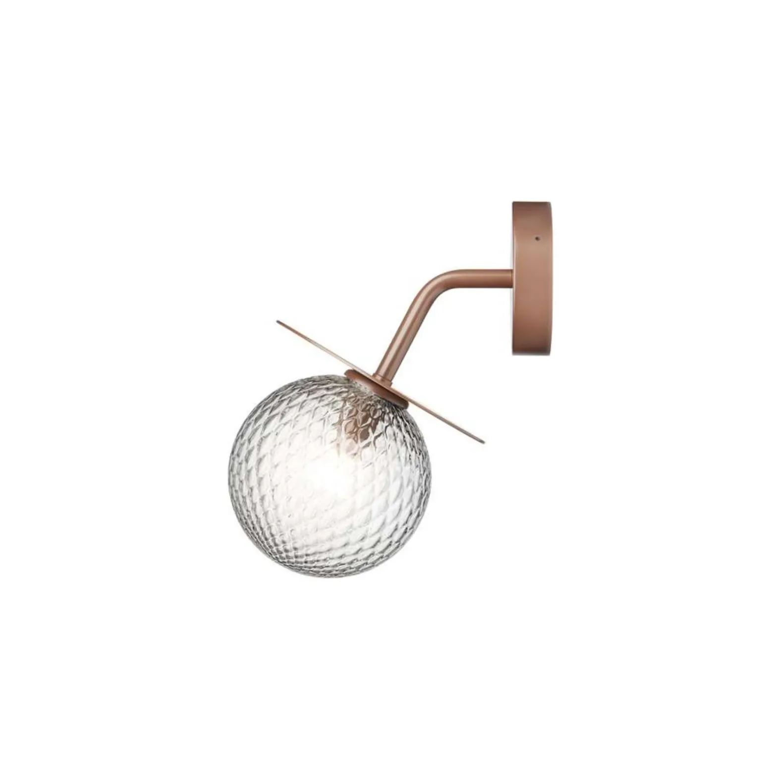 Aplique de exterior Nuura Liila, ancho 16 cm, bronce/transparente