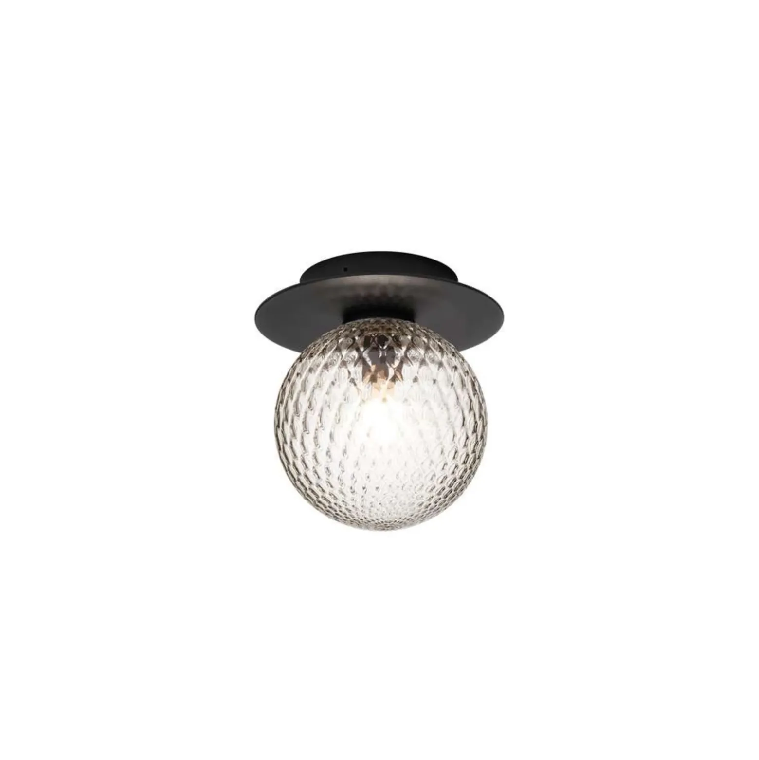 Aplique de exterior Nuura Liila, Ø 16 cm, negro/transparente