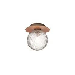 Aplique de exterior Nuura Liila, Ø 16 cm, bronce/transparente