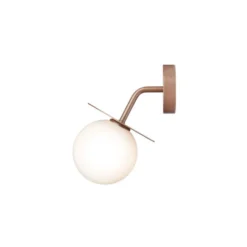 Aplique de exterior Nuura Liila, ancho 16 cm, bronce/ópalo