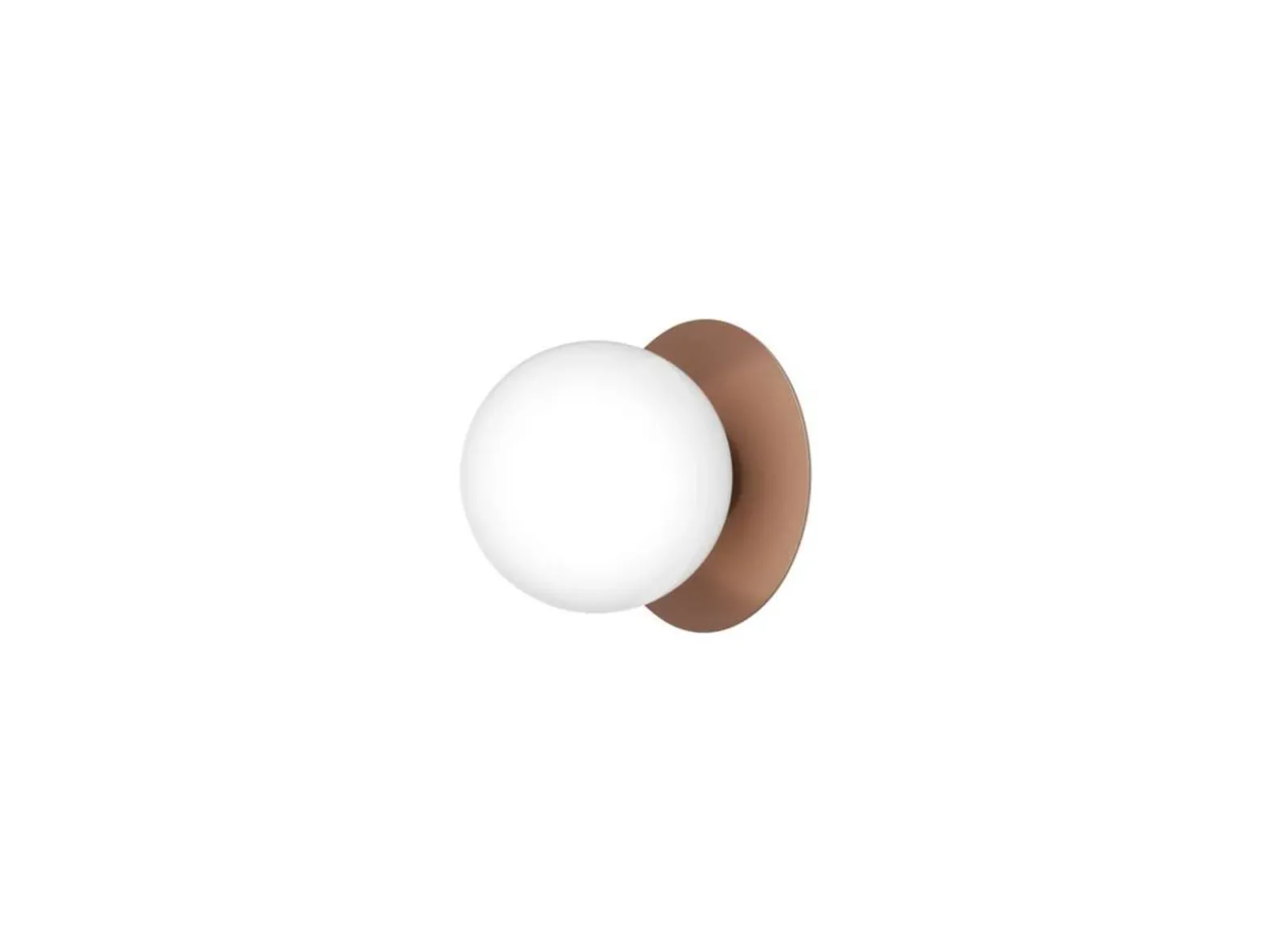 Aplique de exterior Nuura Liila, Ø 16 cm, bronce/ópalo