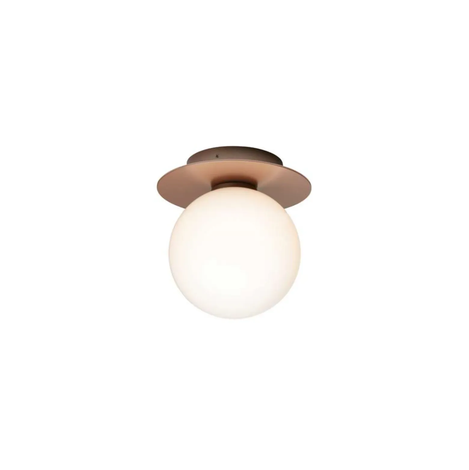 Aplique de exterior Nuura Liila, Ø 16 cm, bronce/ópalo