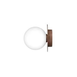 Aplique de exterior Nuura Liila, Ø 16 cm, bronce/ópalo