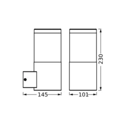 Aplique de exterior OSRAM ENDURA CLASSIC EBRO, gris oscuro, IP44