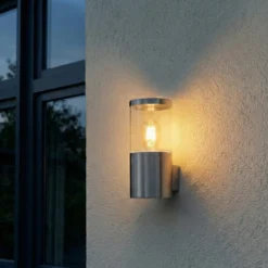 Aplique de exterior OSRAM ENDURA CLASSIC EBRO, acero inoxidable, IP44