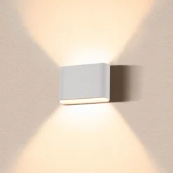Aplique de exterior ovalada SLV up/down CCT 13,5 cm blanca