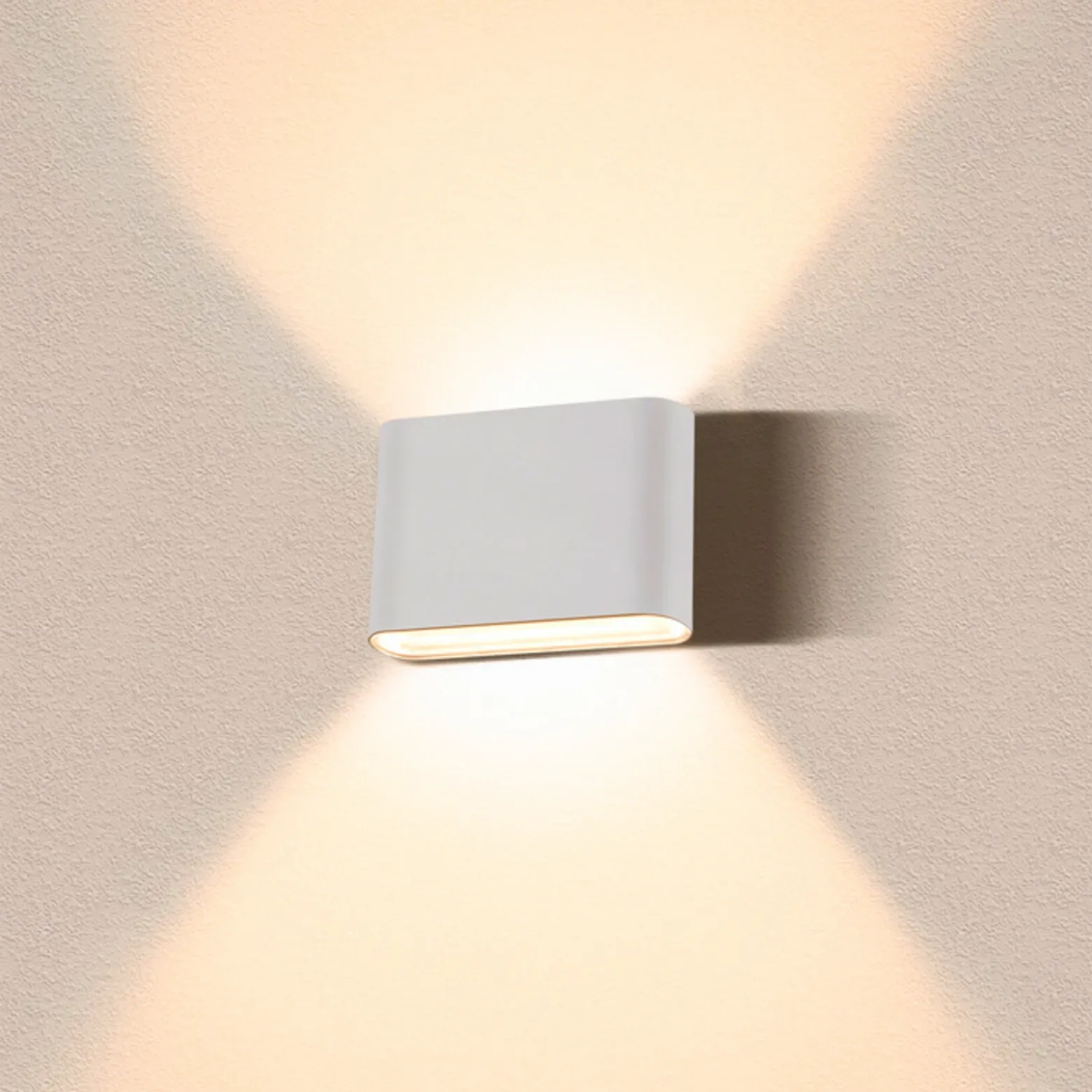 Aplique de exterior ovalada SLV up/down CCT 13,5 cm blanca