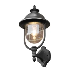 Aplique de exterior Parma, metal, portalámpara superior, E27, IP43