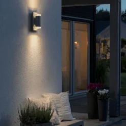 Aplique de exterior Potenza, Up & Down, antracita