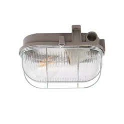 Aplique de exterior Prios Kirgo, gris, plástico, IP44