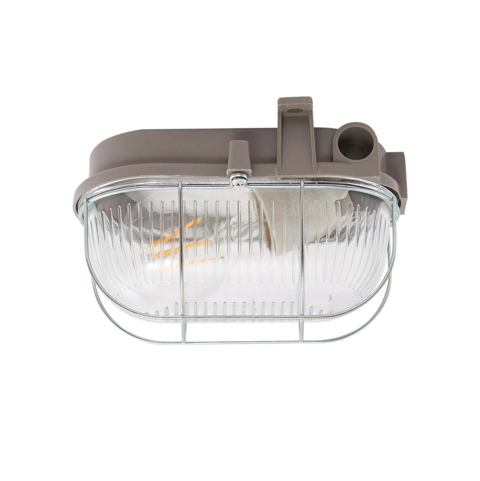 Aplique de exterior Prios Kirgo, gris, plástico, IP44