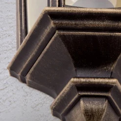 Aplique de exterior Puchberg, directo, negro-oro