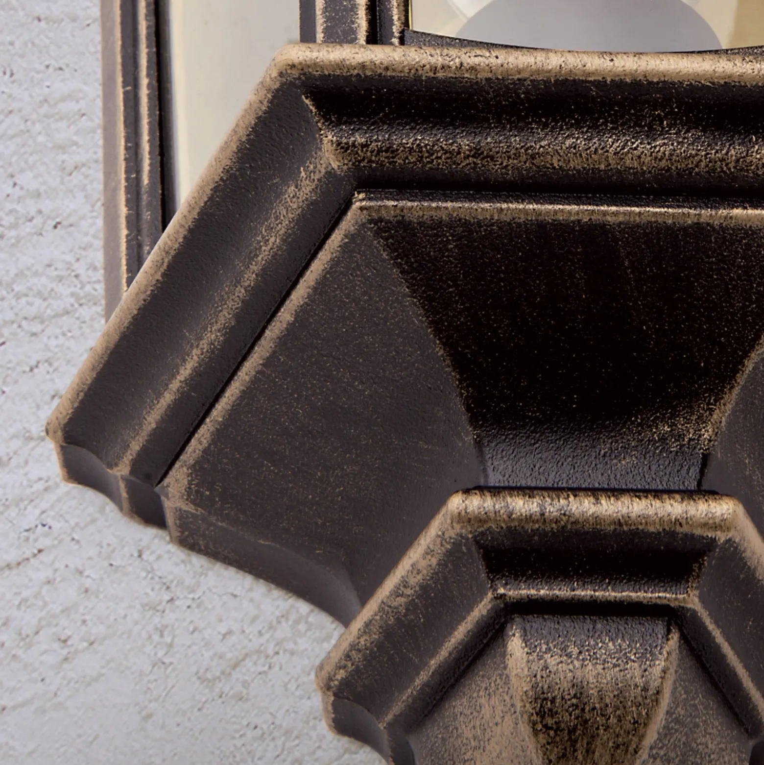 Aplique de exterior Puchberg, directo, negro-oro