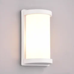 Aplique de exterior Puelo aluminio fundido, blanco