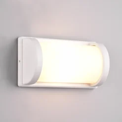 Aplique de exterior Puelo aluminio fundido, blanco
