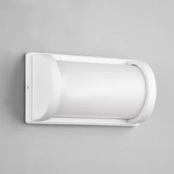 Aplique de exterior Puelo aluminio fundido, blanco