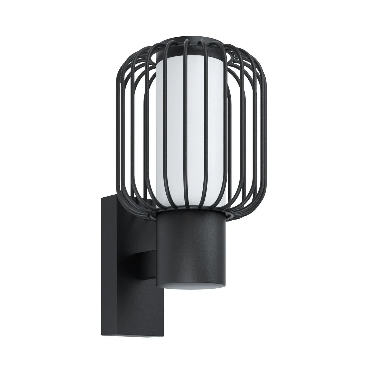 Aplique de exterior Ravello, negro, altura 27 cm, metal
