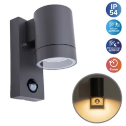 Aplique de exterior Rombe con sensor, 1 luz
