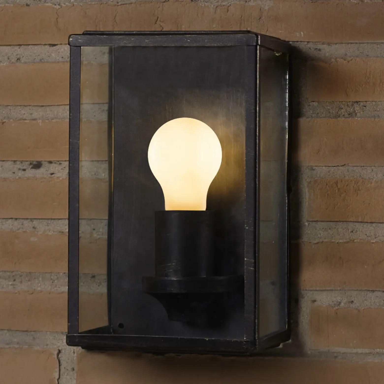 Aplique de exterior SEGULA Classic, acero inoxidable, negro, E27