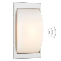 Aplique de exterior 068SEN, sensor, acero inoxidable, 33 cm, E27