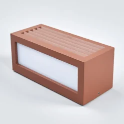 Aplique de exterior SLV Box L E27, marrón óxido