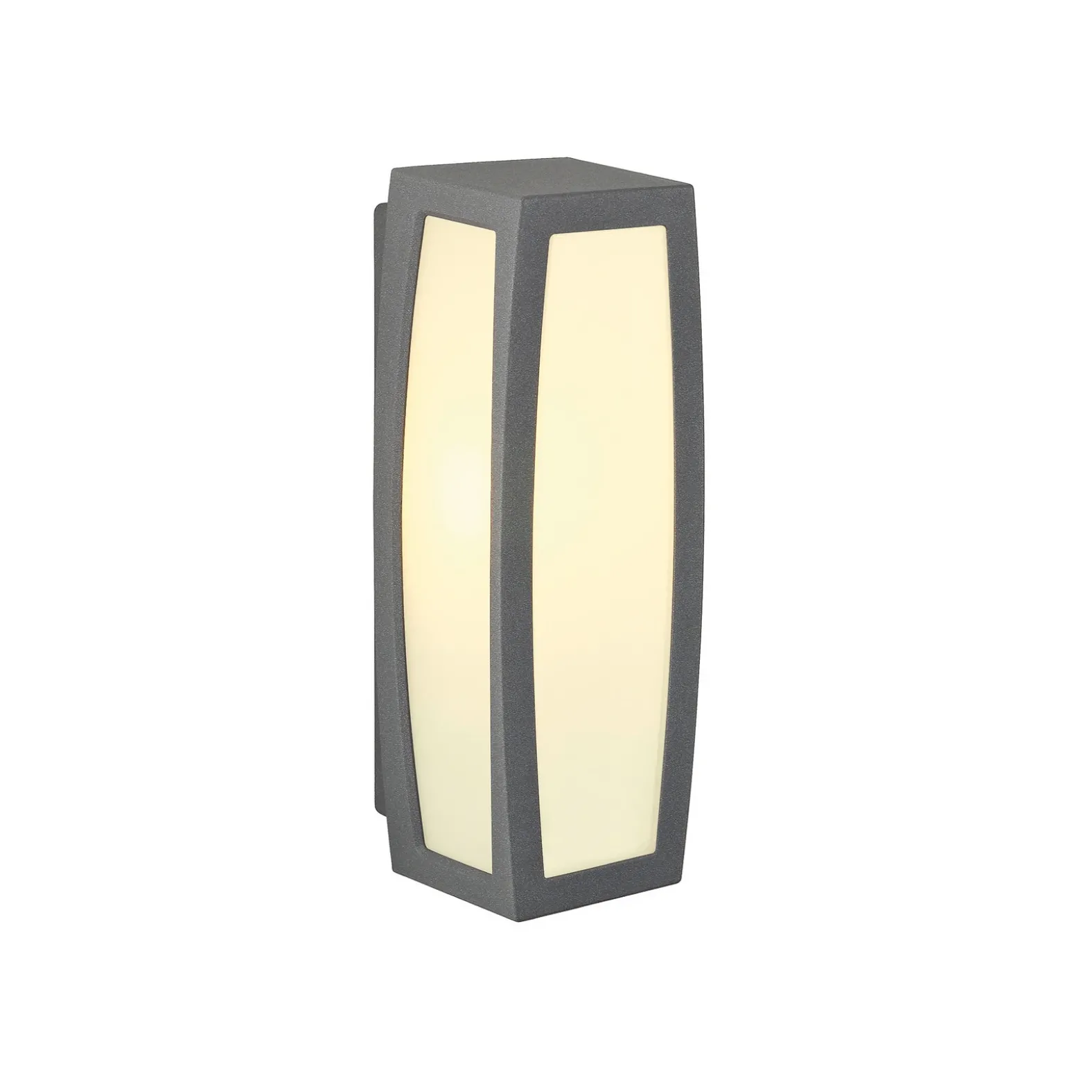 Aplique de exterior SLV Meridian Box, antracita, ancho 13 cm