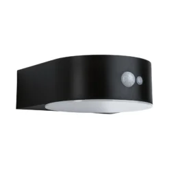 Aplique de exterior solar Paulmann Eileen, negra, con sensor, IP44