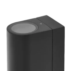 Aplique de exterior Tetje de PRIOS, negra, redonda, con sensor