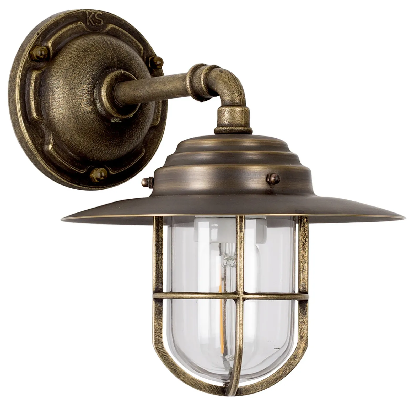 Aplique de exterior Tours en forma de farol, Bronz