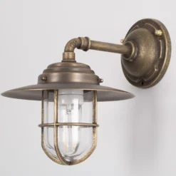 Aplique de exterior Tours en forma de farol, Bronz