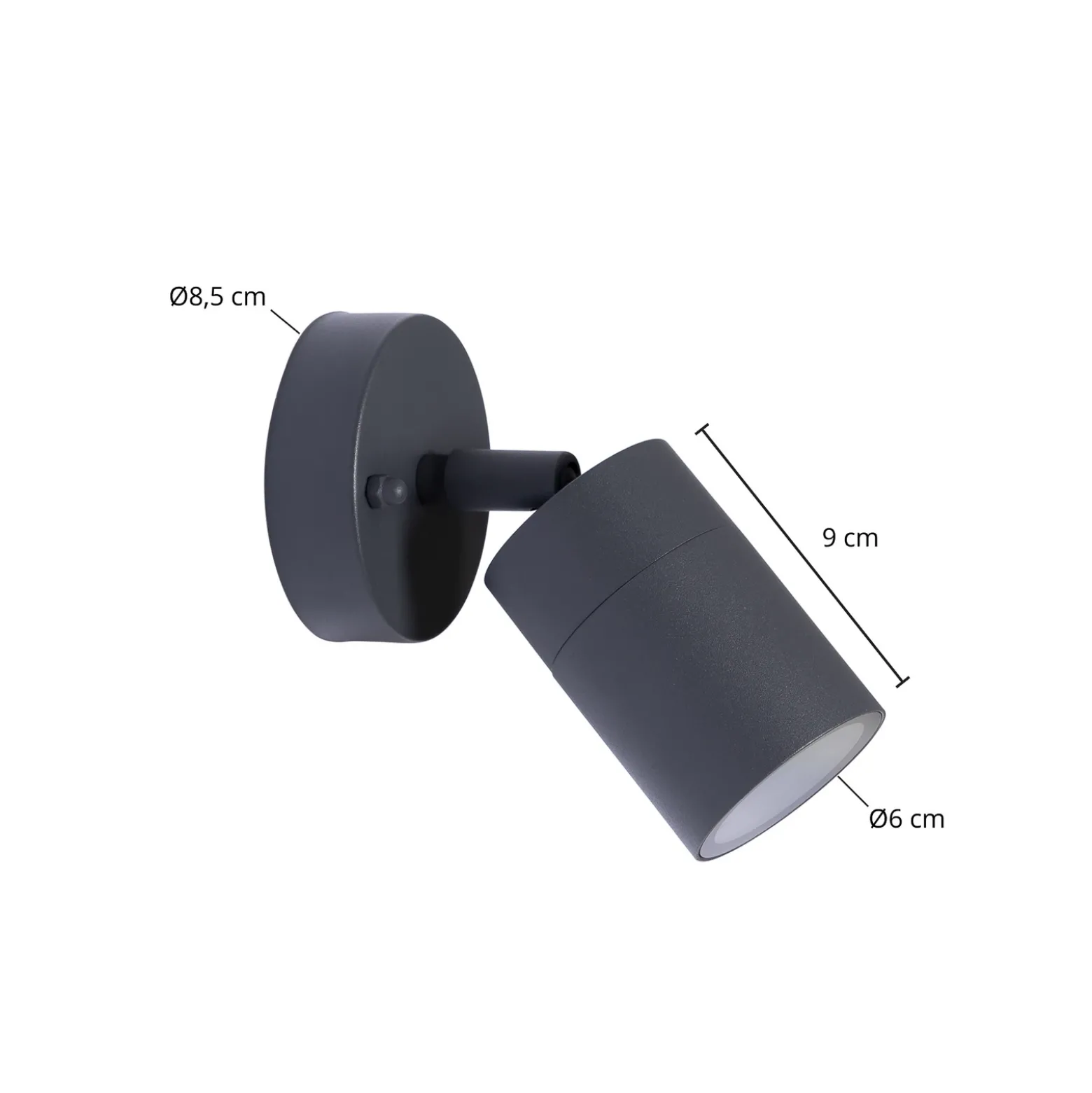 Aplique de exterior Tulimar de PRIOS, 15 cm, antracita, orientable