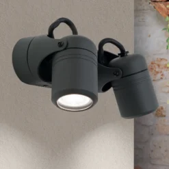 Aplique de exterior Vision, giratorio, 2 luces