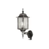 Aplique de exterior Wexford, con sensor, negro/plata, IP44