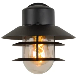 Aplique de exterior Zico, negro
