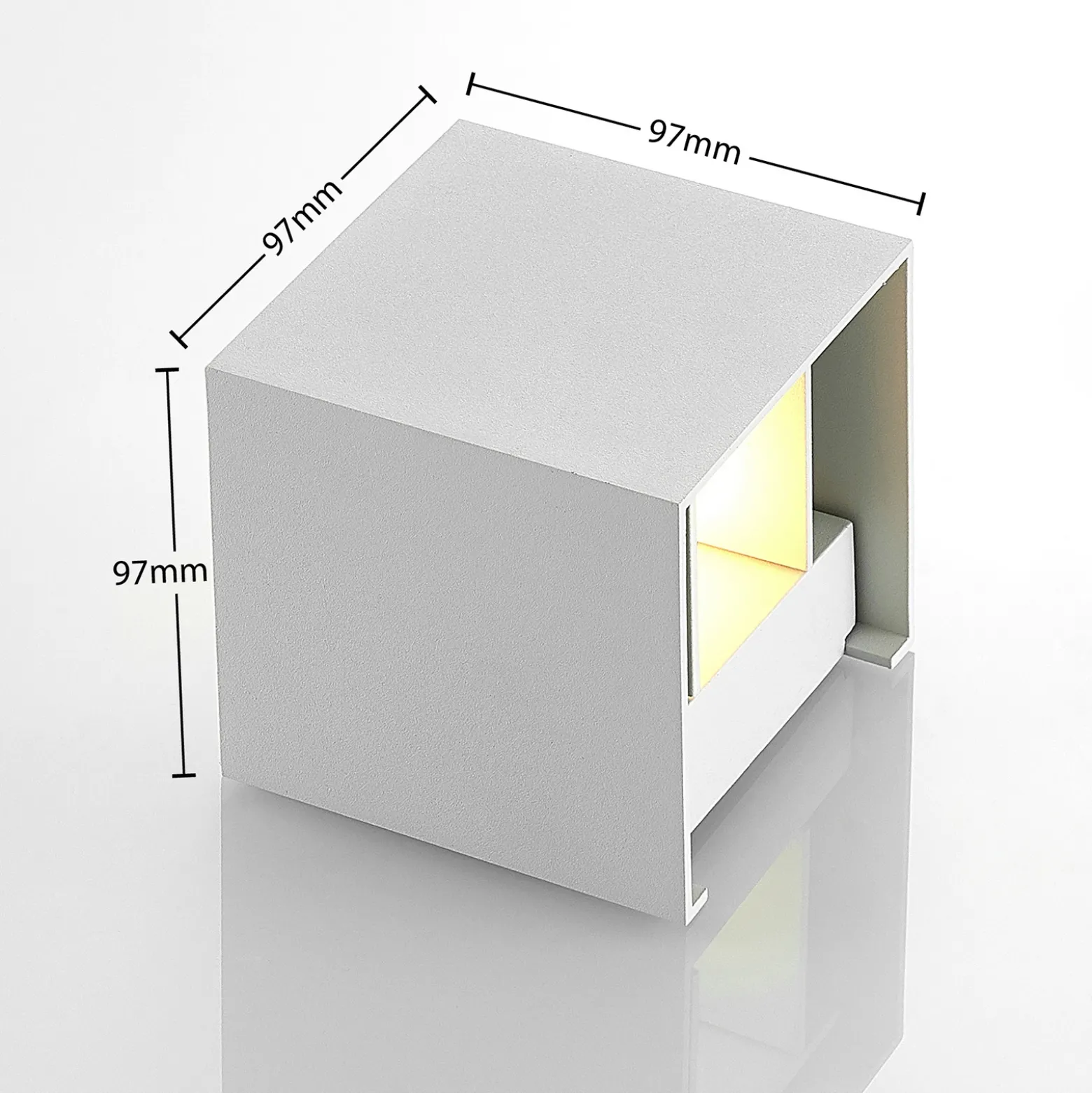 Aplique de pared Arcchio Zuzana, angular, blanco, G9, 10 cm de ancho