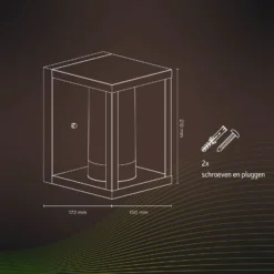 Aplique de pared Calex Smart Outdoor Lantern, CCT, RGB