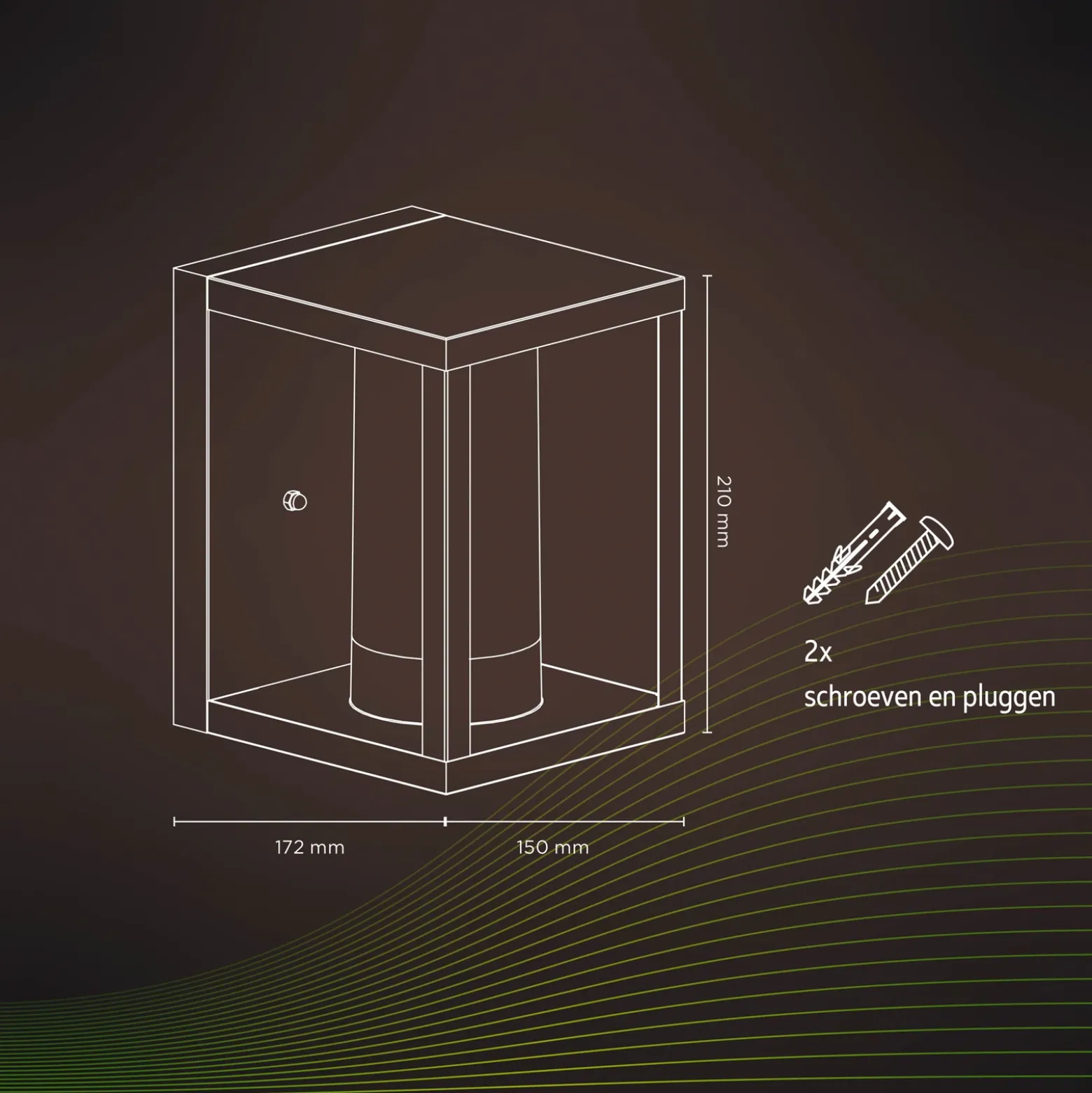 Aplique de pared Calex Smart Outdoor Lantern, CCT, RGB