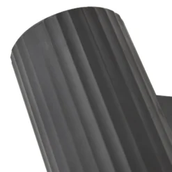 Aplique de pared Christa de Lindby, antracita, hormigón, 25 cm, estriado
