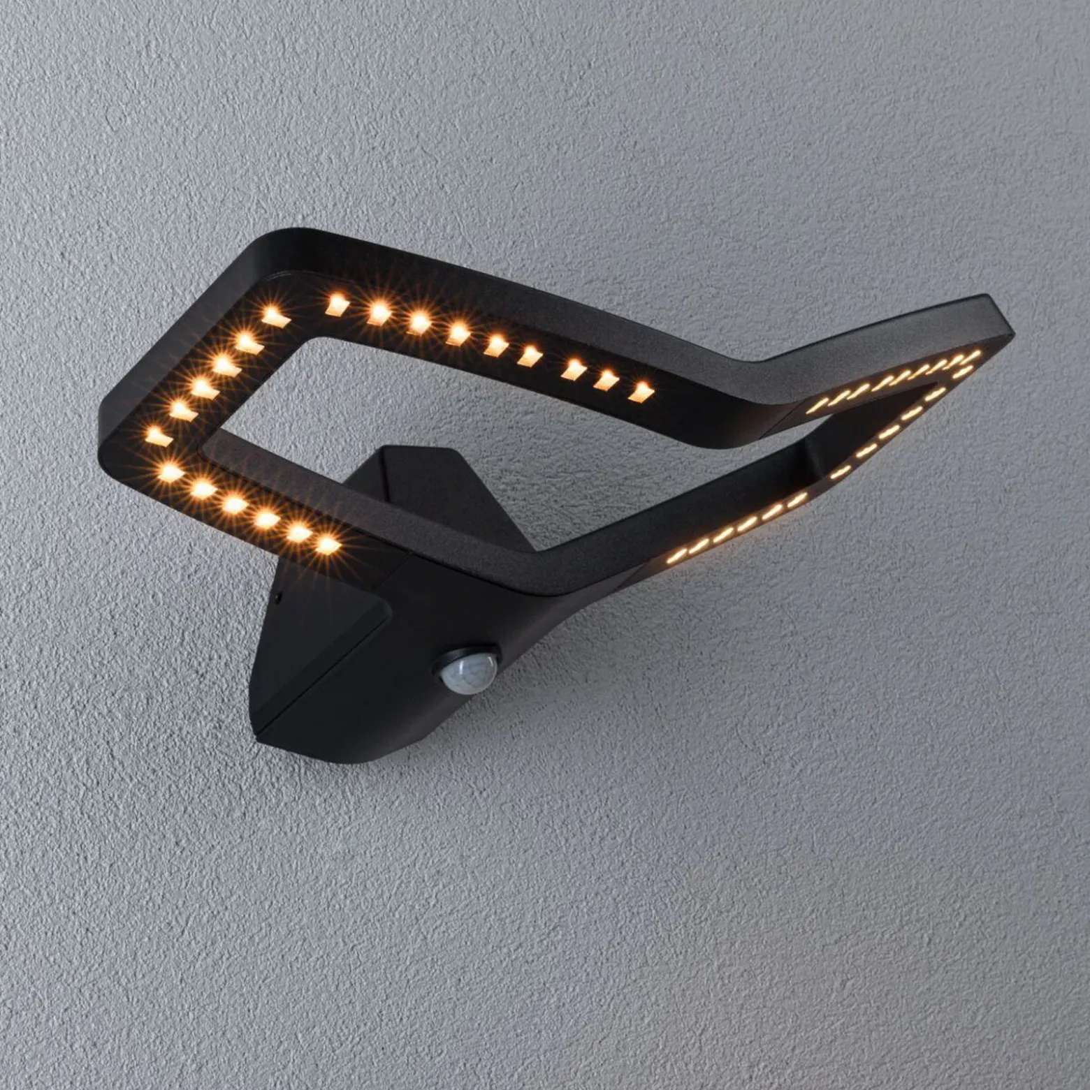 Aplique de pared con sensor inteligente Alara de Paulmann, CCT, antracita IP44