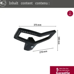 Aplique de pared con sensor inteligente Alara de Paulmann, CCT, antracita IP44