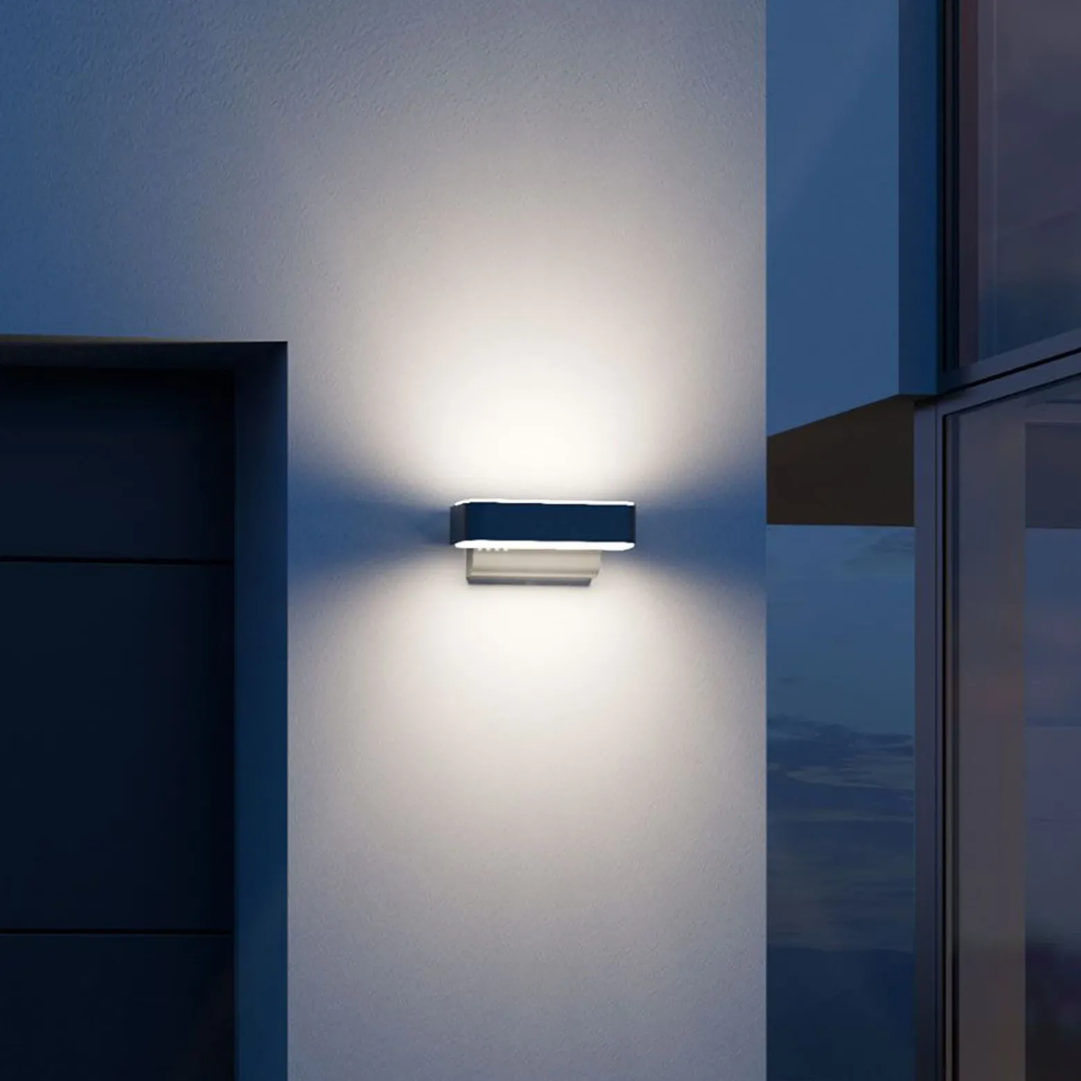 Aplique de pared con sensor inteligente STEINEL L 810 SC, color antracita