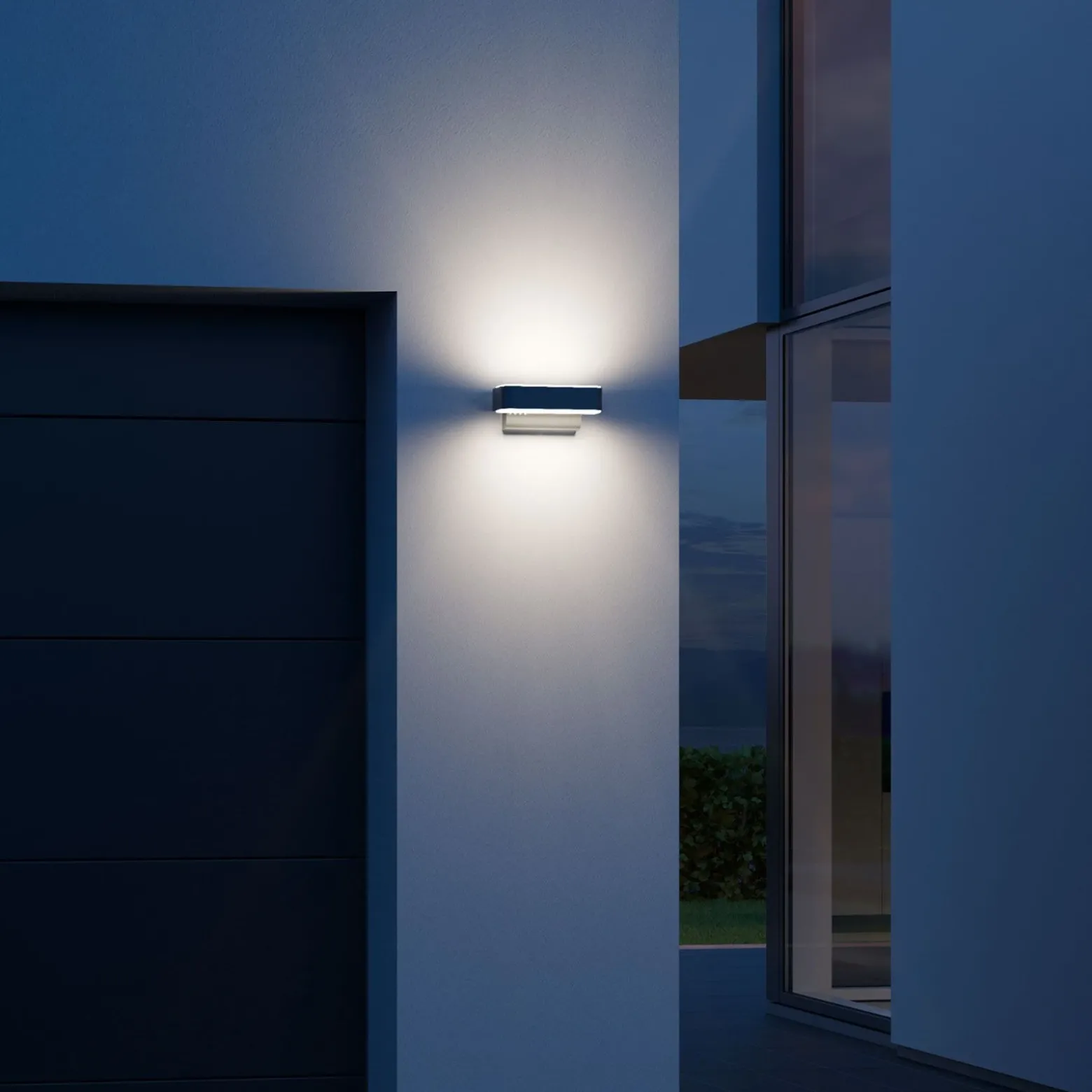Aplique de pared con sensor inteligente STEINEL L 810 SC, color antracita
