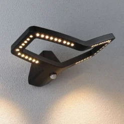 Aplique de pared con sensor inteligente Alara de Paulmann, RGBW antracita IP44