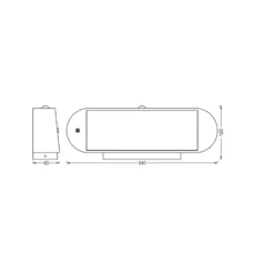Aplique de pared con sensor LED OSRAM ENDURA STYLE SOLAR OVAL 34 cm 840