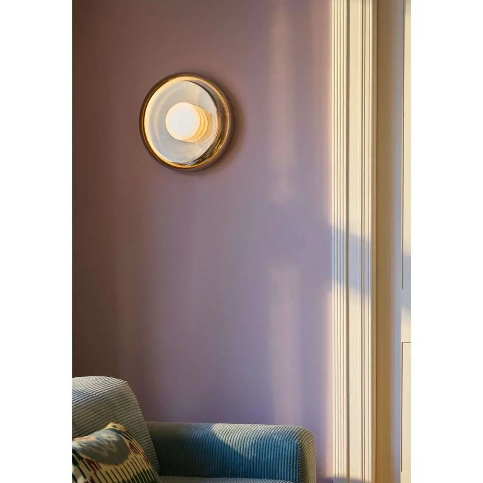 Aplique de pared Endless de DESIGN BY US, cromado, IP54, cristal espejado