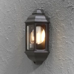 Aplique de pared exterior clásico CAGLIARI I negro