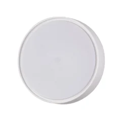 Aplique de pared Hatton, Ø 30 cm, sensor, 2 x E27, blanco, IP65