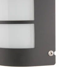 Aplique de pared LED Aqua Marco acero inoxidable antracita rejilla sensor