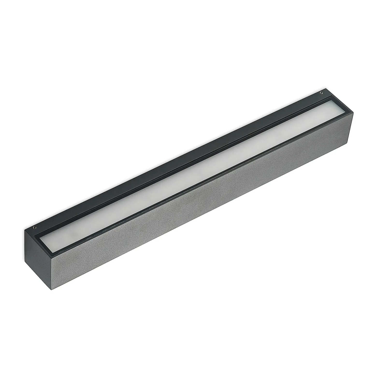 Aplique de pared LED Arcchio Lengo, 50 cm, 2 luces, antracita, CCT